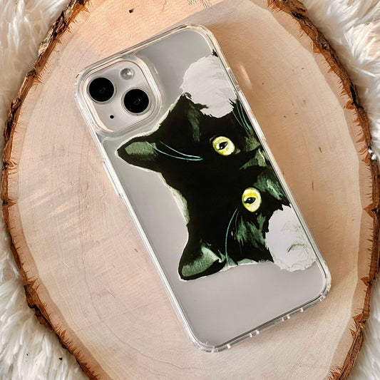 Cute Peeking Cat Phone Case
