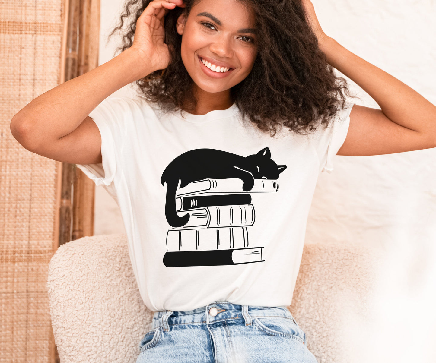 Cat Book Tee V5