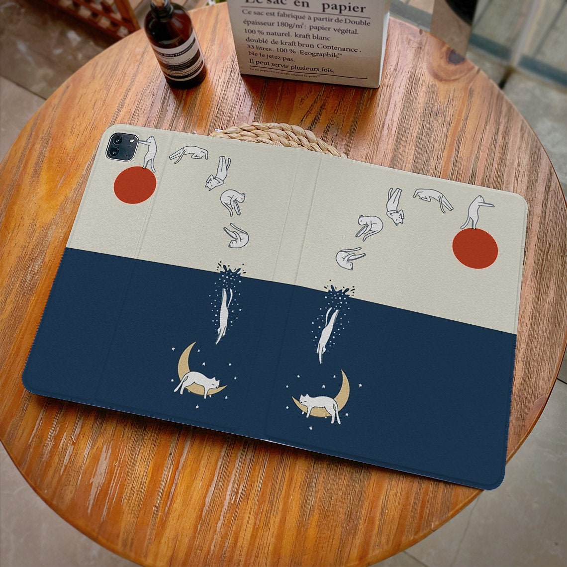 Cat Diving Ipad Case
