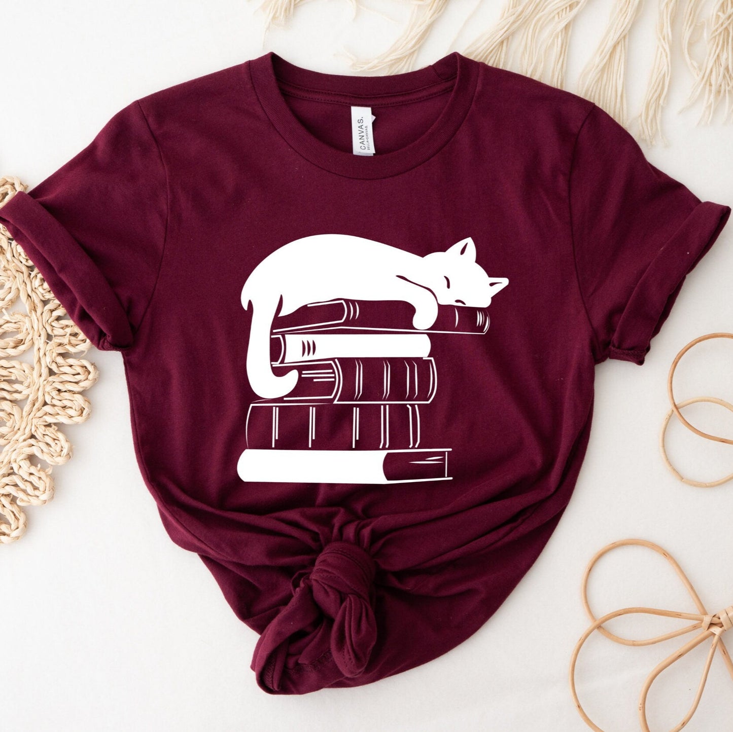 Cat Book Tee V5