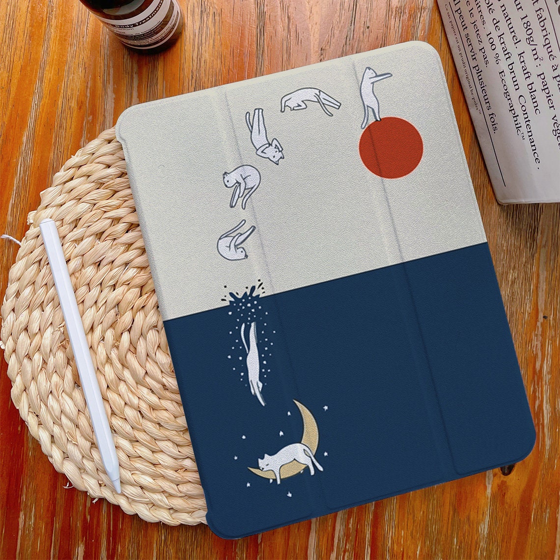 Cat Diving Ipad Case