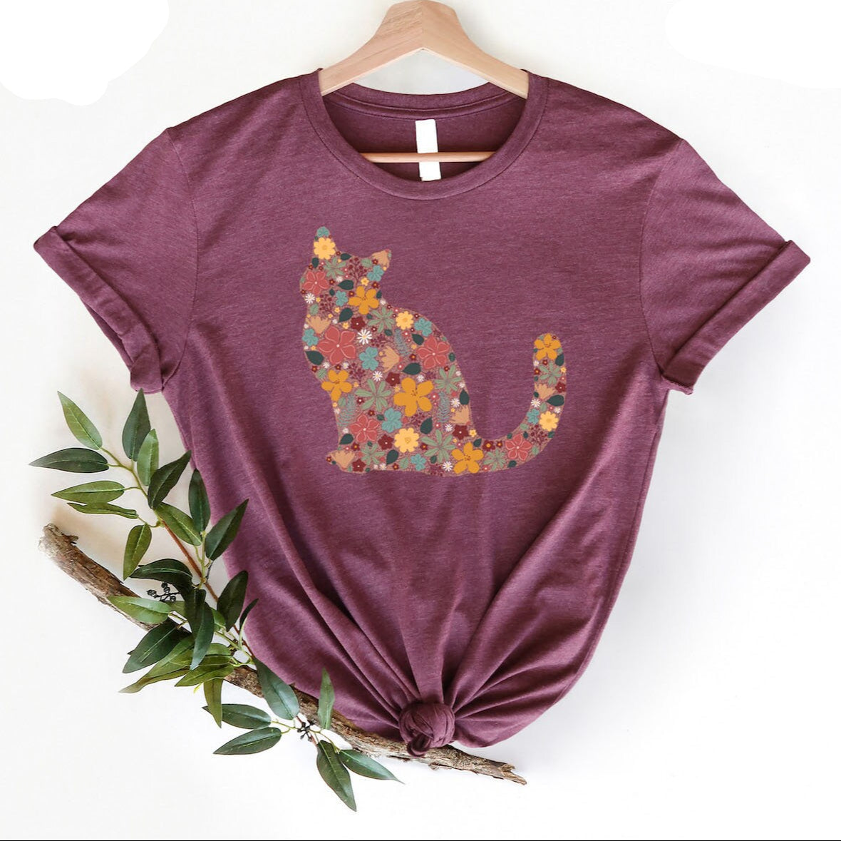 Floral Cat Mom Tee