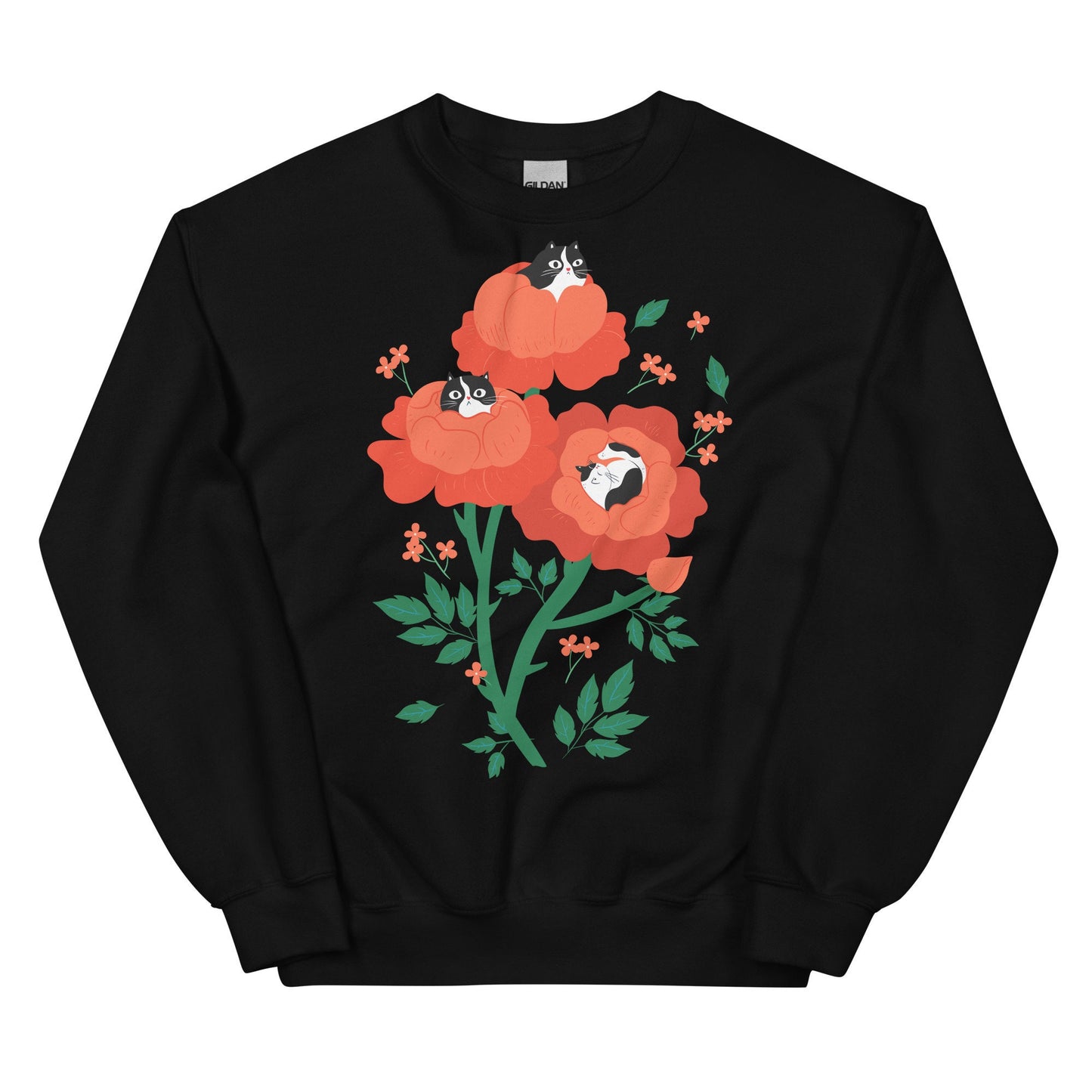 Cat Flower Sweater New