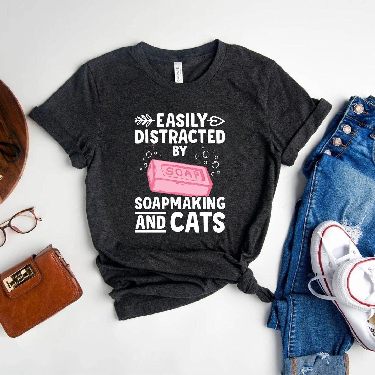 Easily Distracted Tee Cat