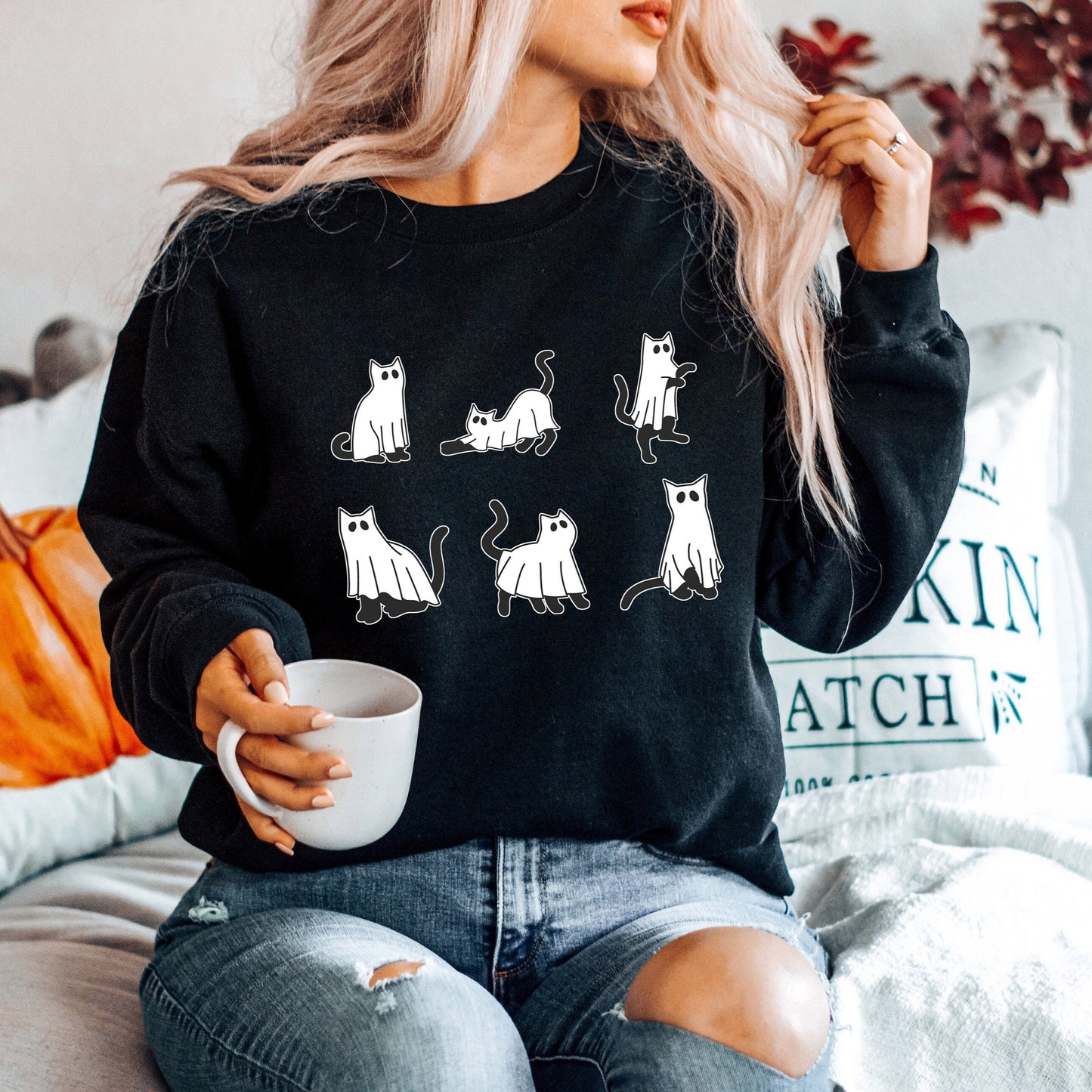 Ghost Cat Sweater