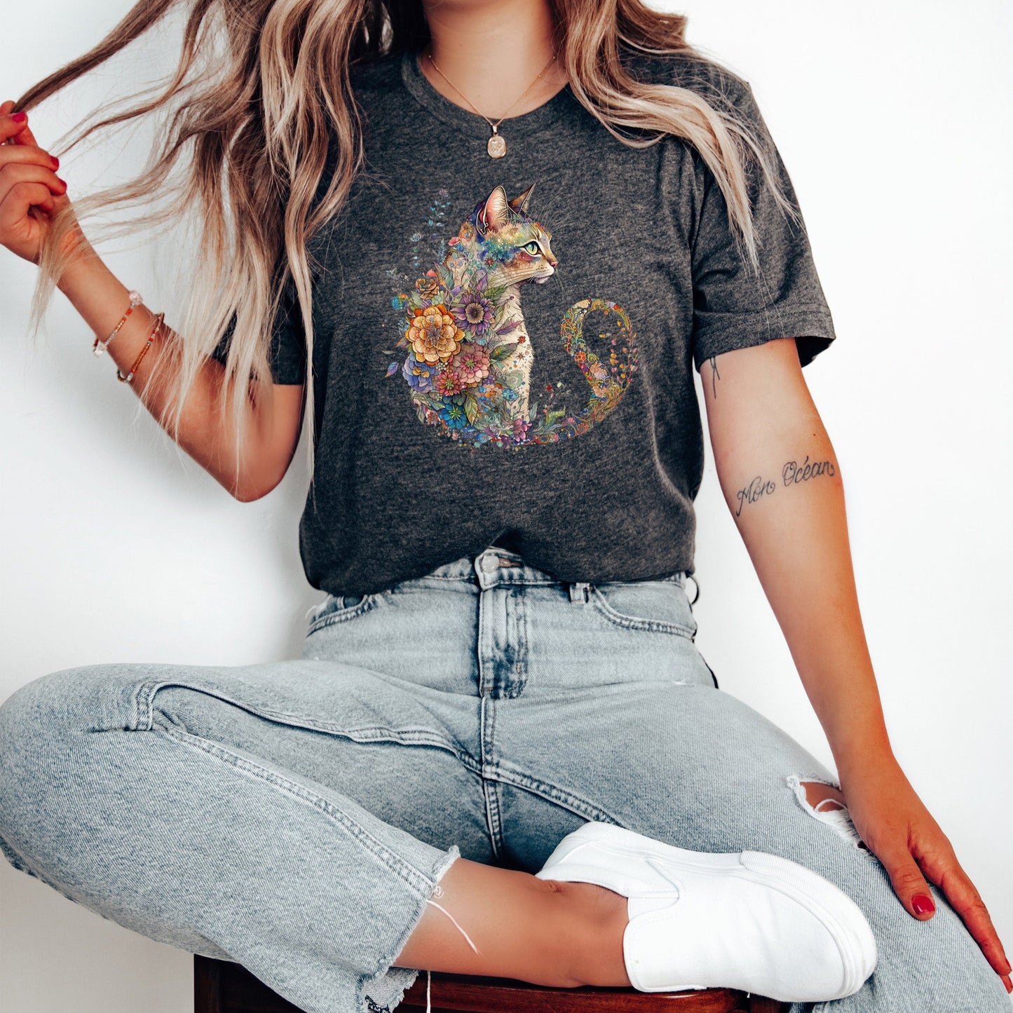 The Floral Cat Tee