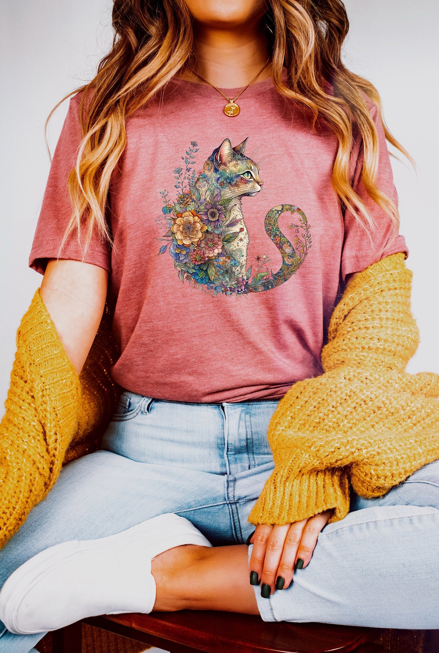 The Floral Cat Tee