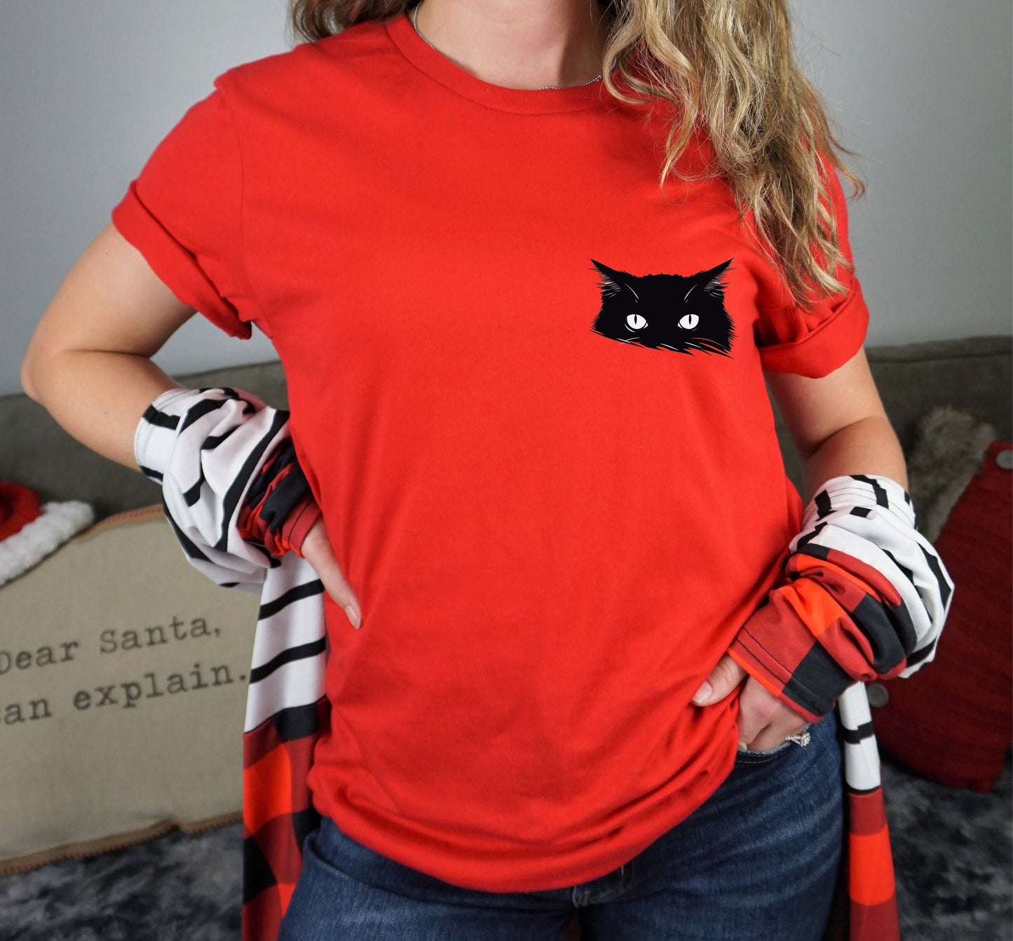 Peeking Cat Tee
