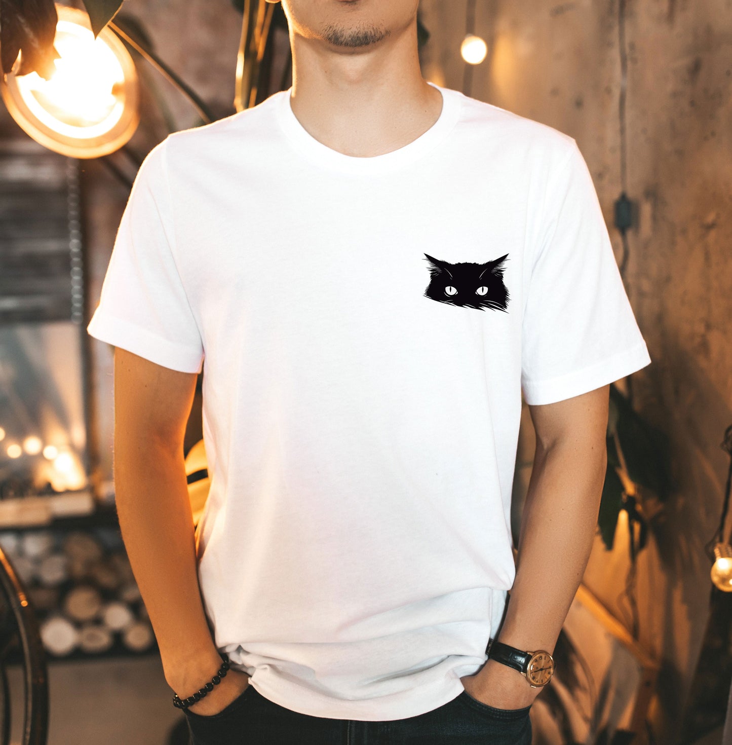 Peeking Cat Tee