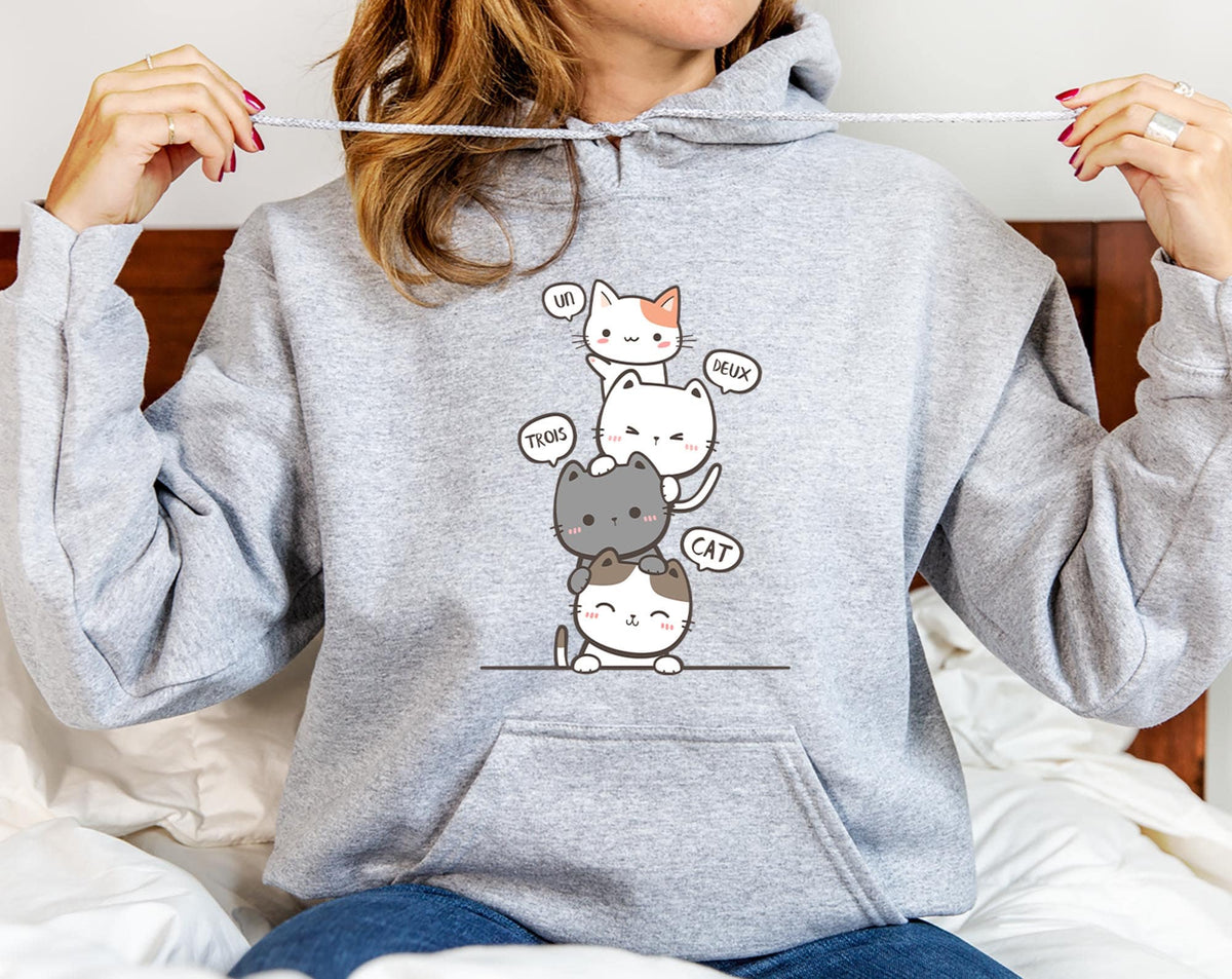 Un Deux Trois Cat Hoodie V6