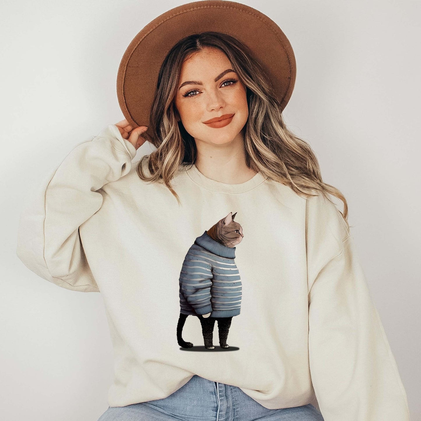 Fat Gray Cat Sweater