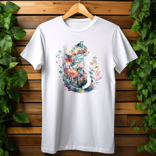 Floral Cat Mom Tee V2