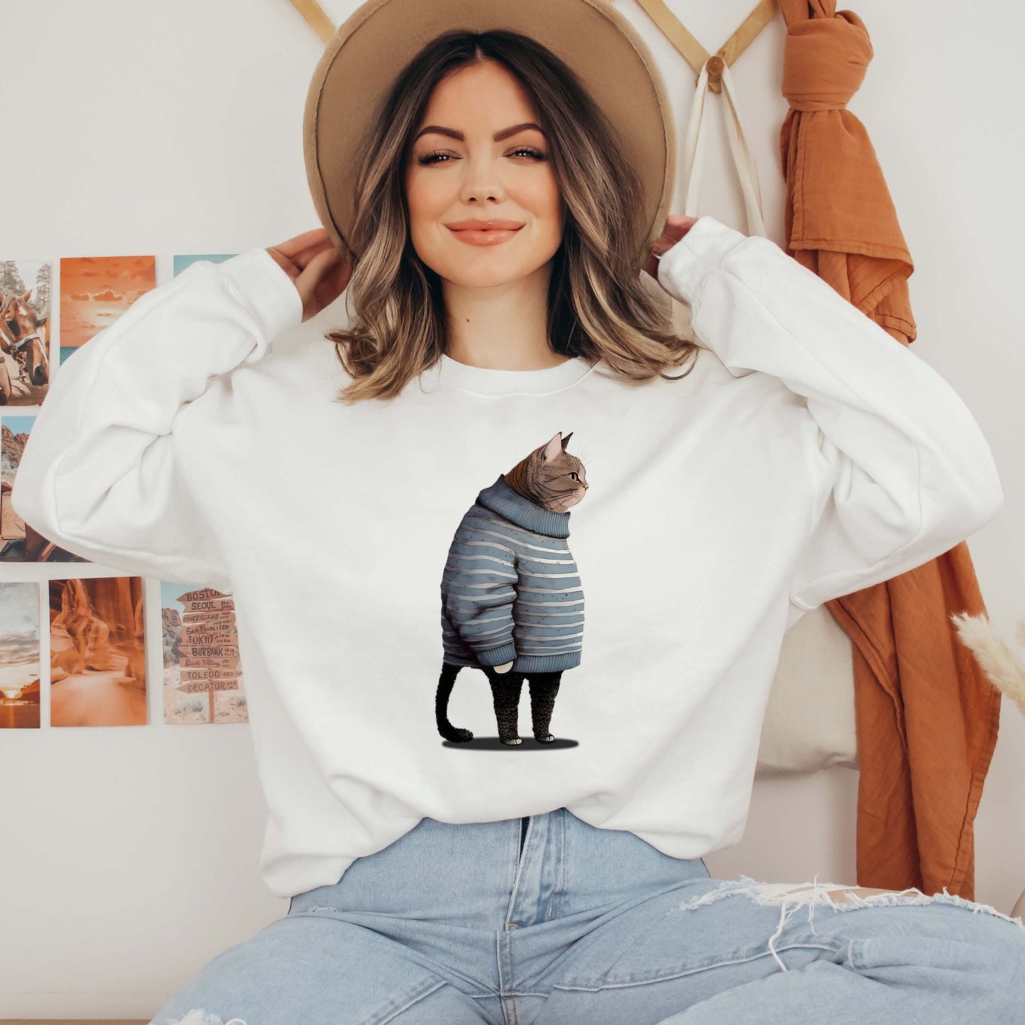 Fat Gray Cat Sweater