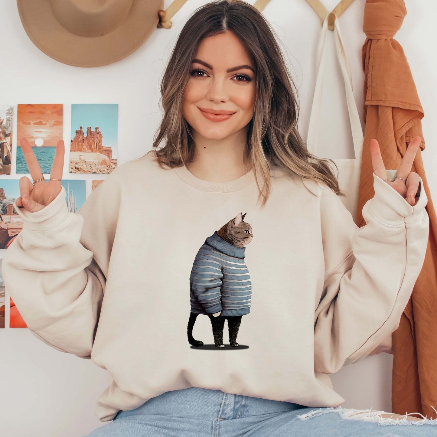 Fat Gray Cat Sweater