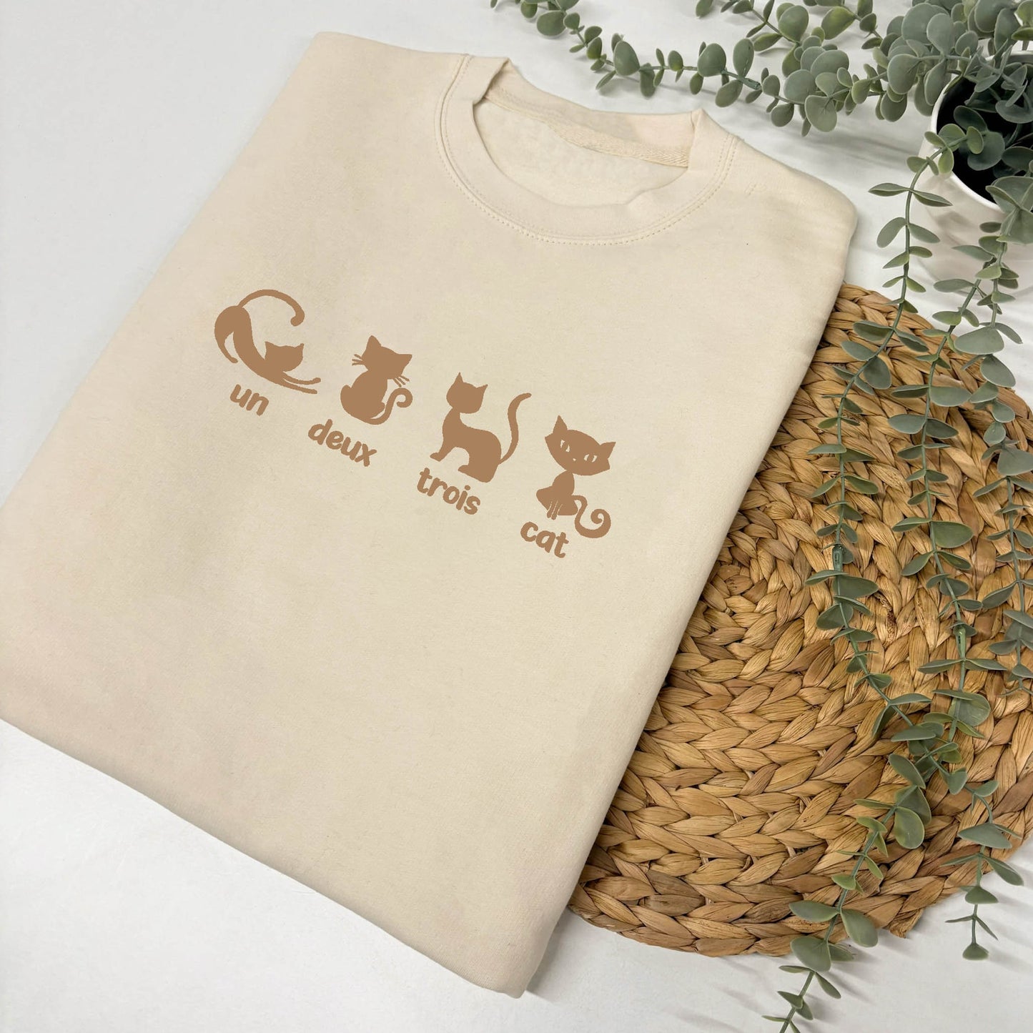 Un Deux Trois Cat Sweater New