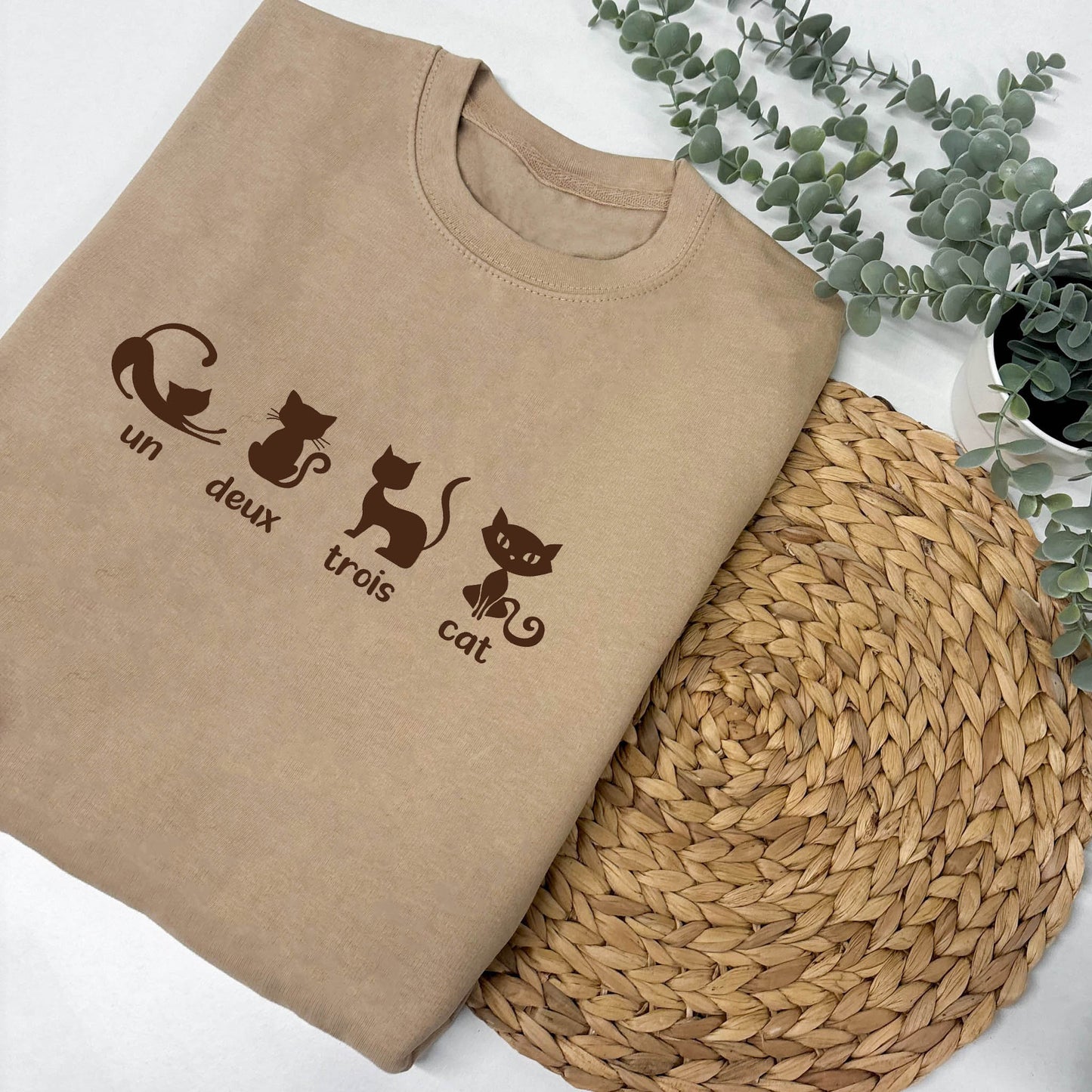 Un Deux Trois Cat Sweater New