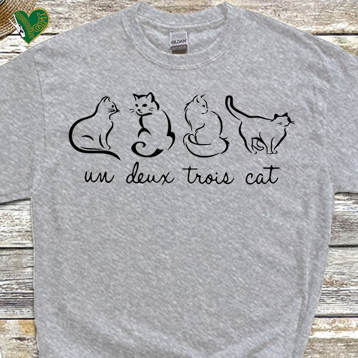 Un Deux Trois Cat Tee V17