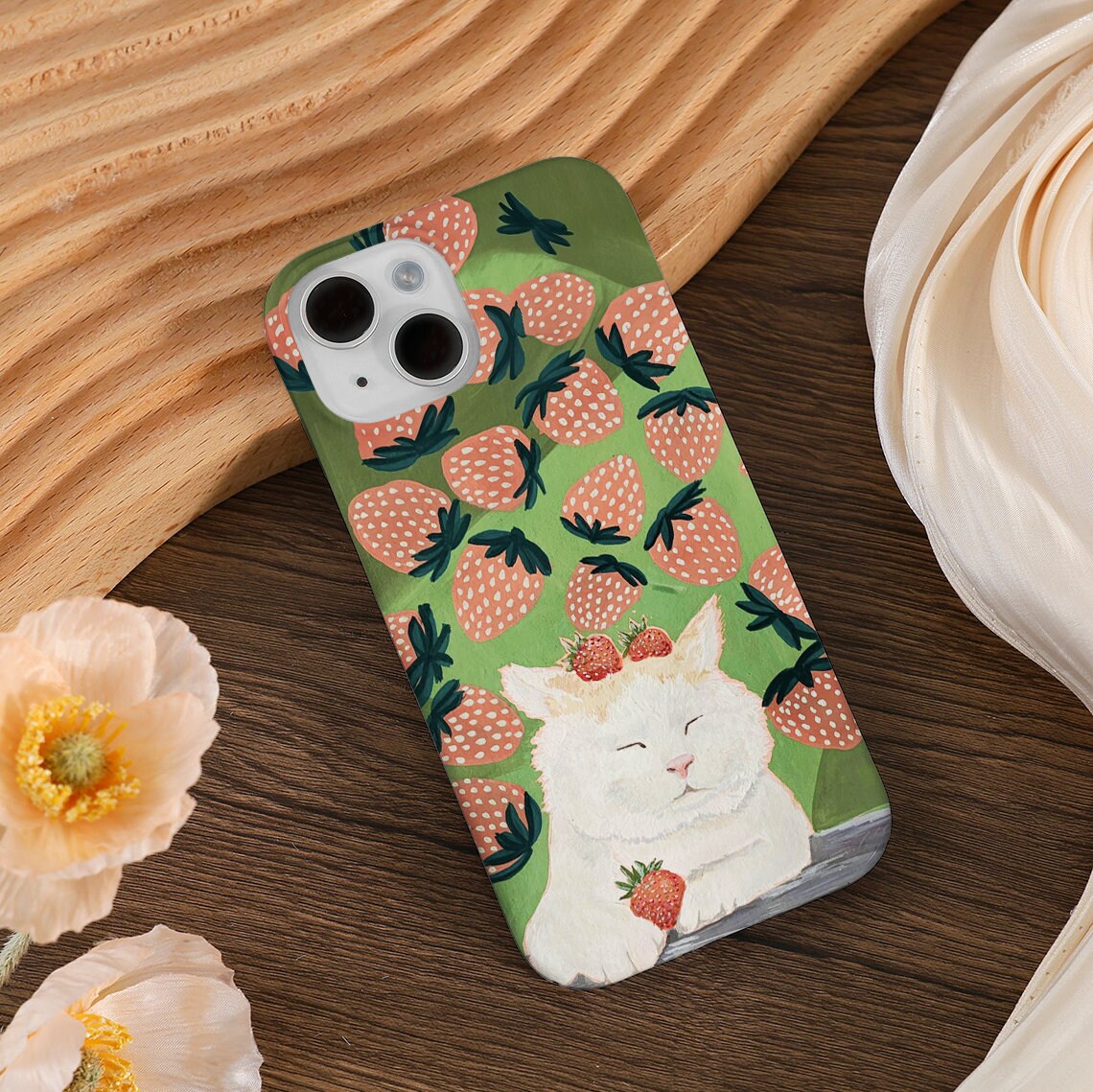 Cat Strawberry Phone Case