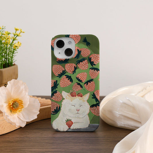 Cat Strawberry Phone Case
