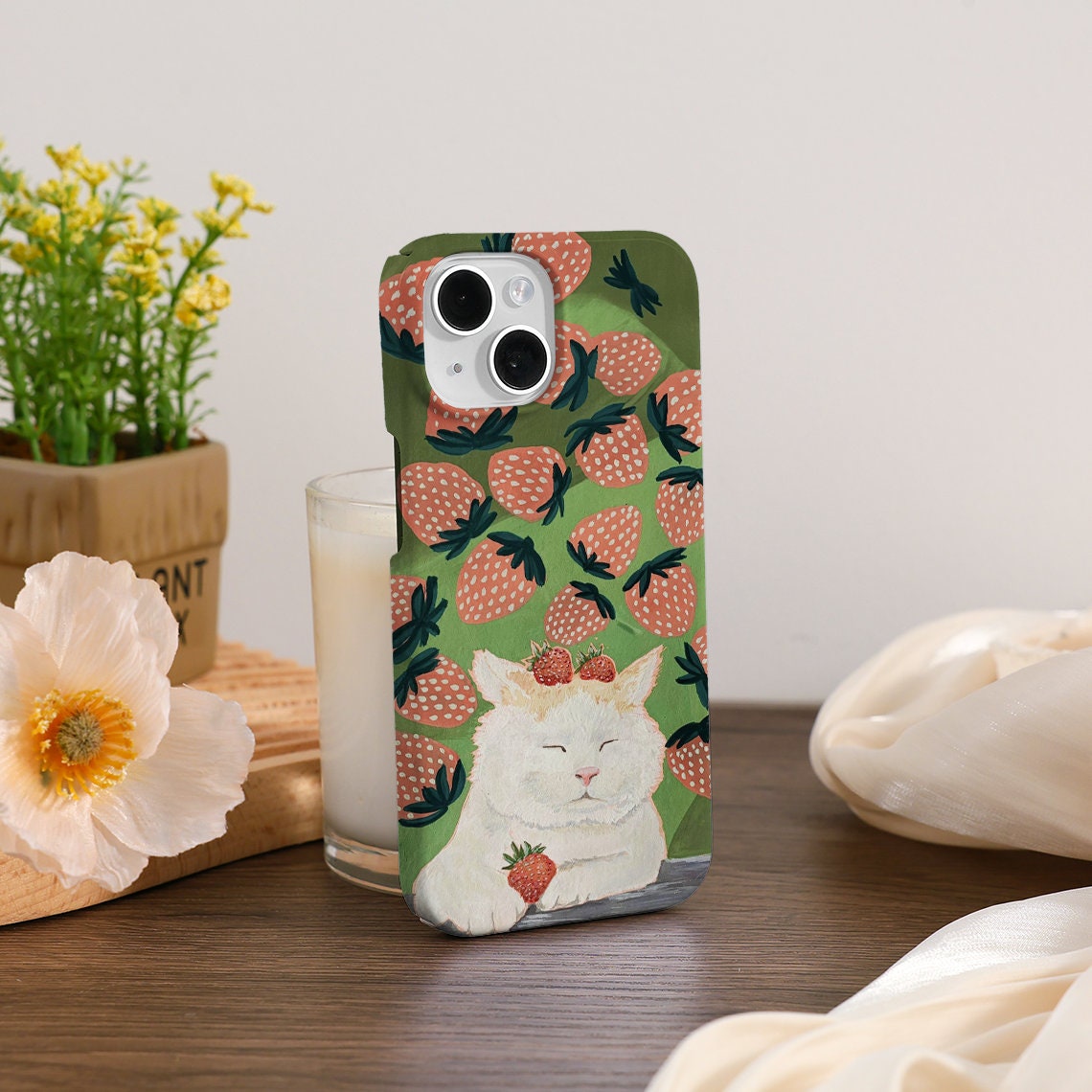 Cat Strawberry Phone Case