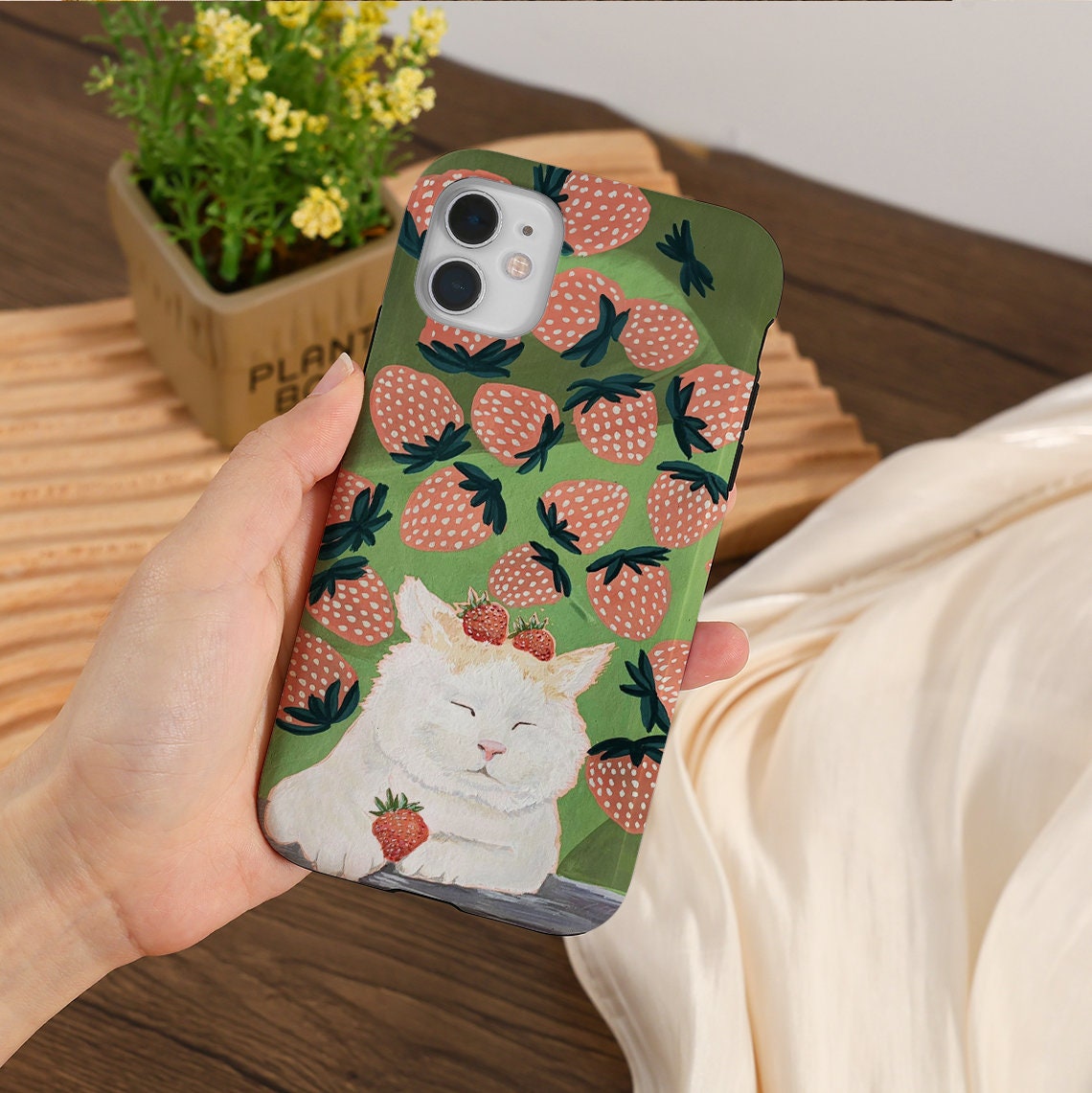 Cat Strawberry Phone Case