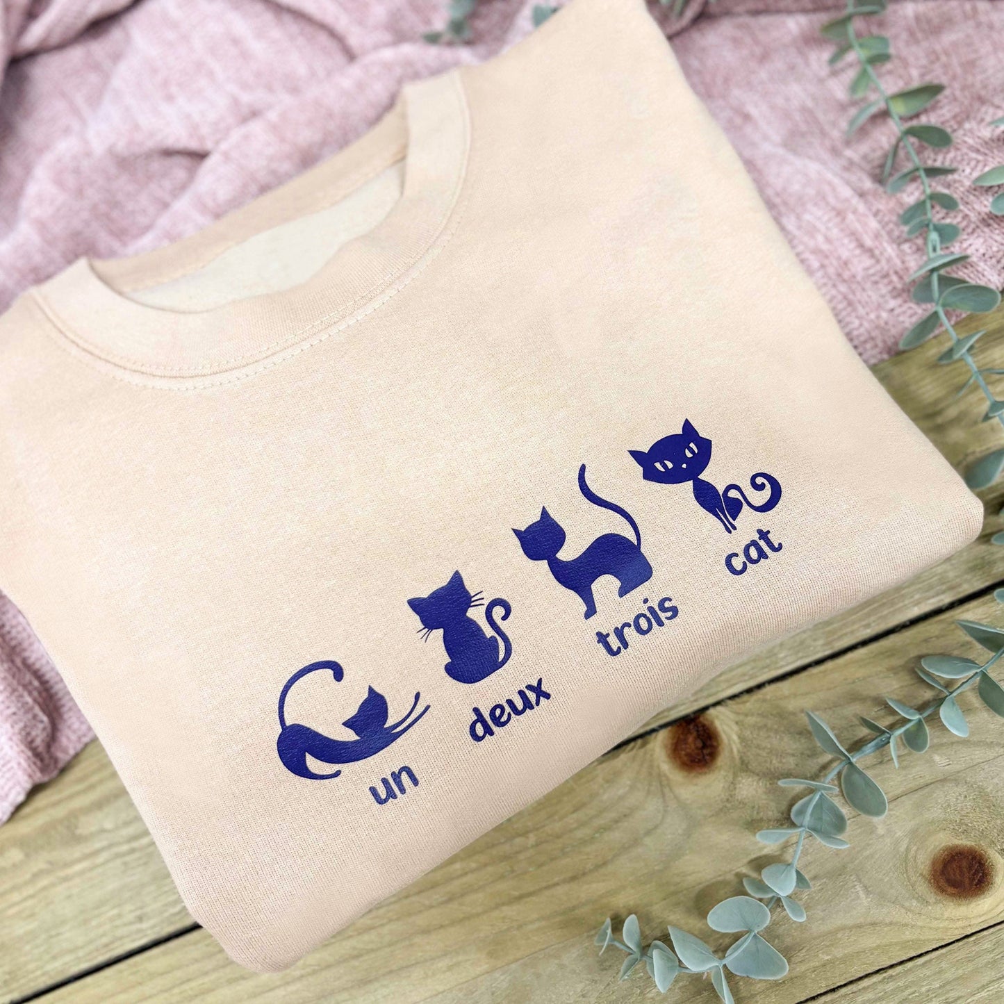 Un Deux Trois Cat Sweater New