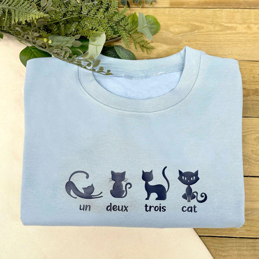 Un Deux Trois Cat Sweater New