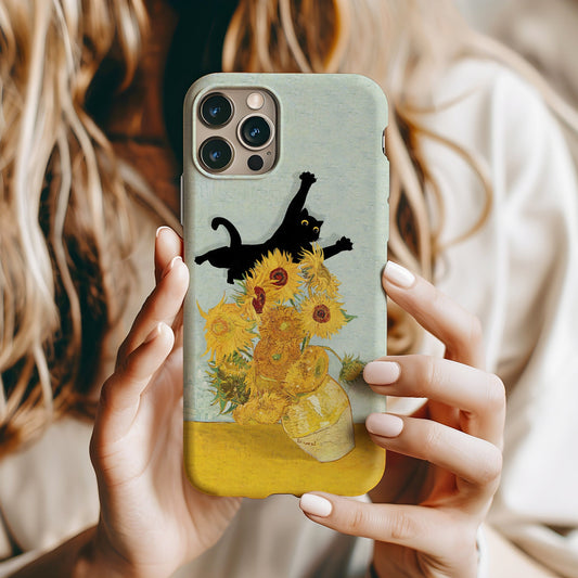 Cat Sunflower Phone Case