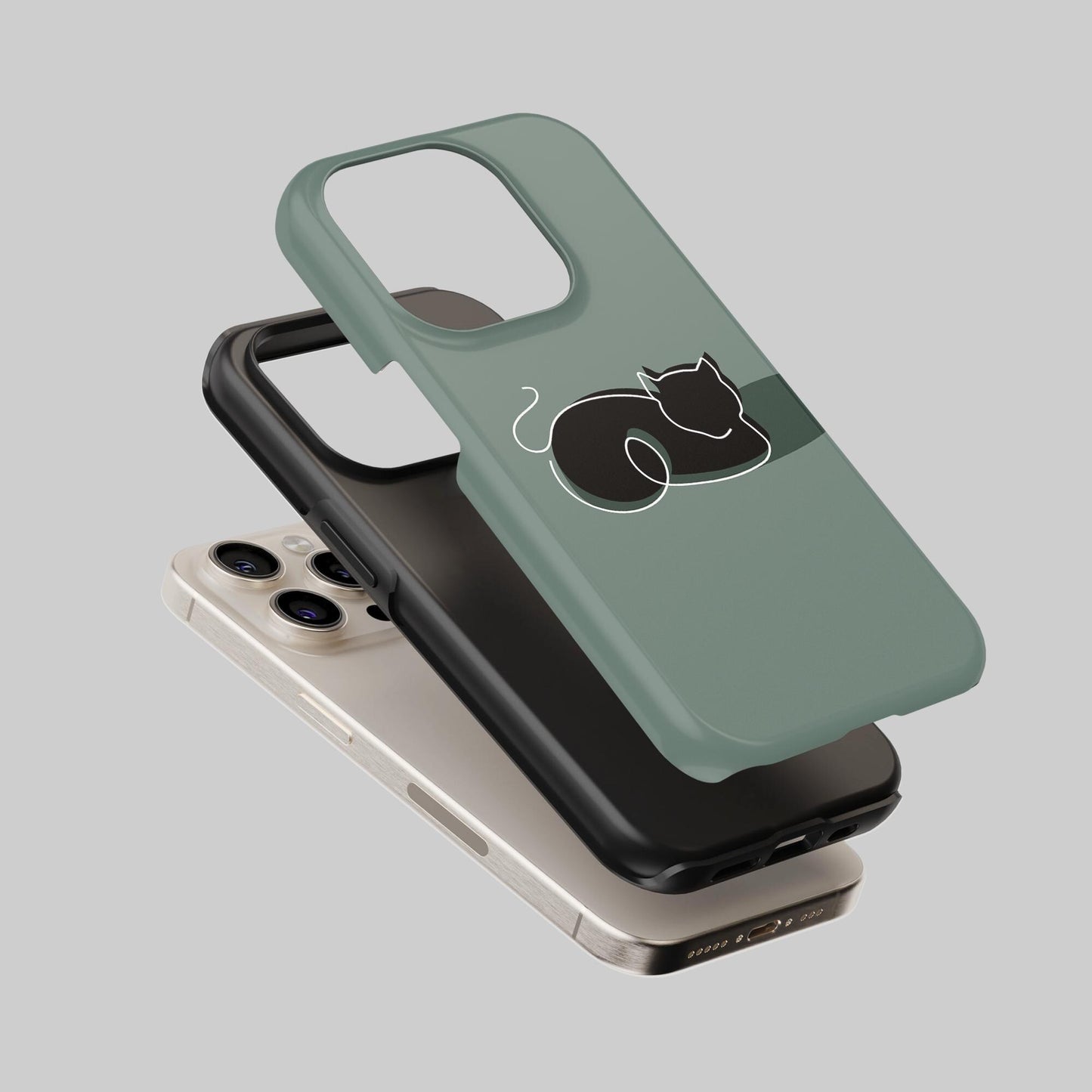 Cat Outline Phone Case