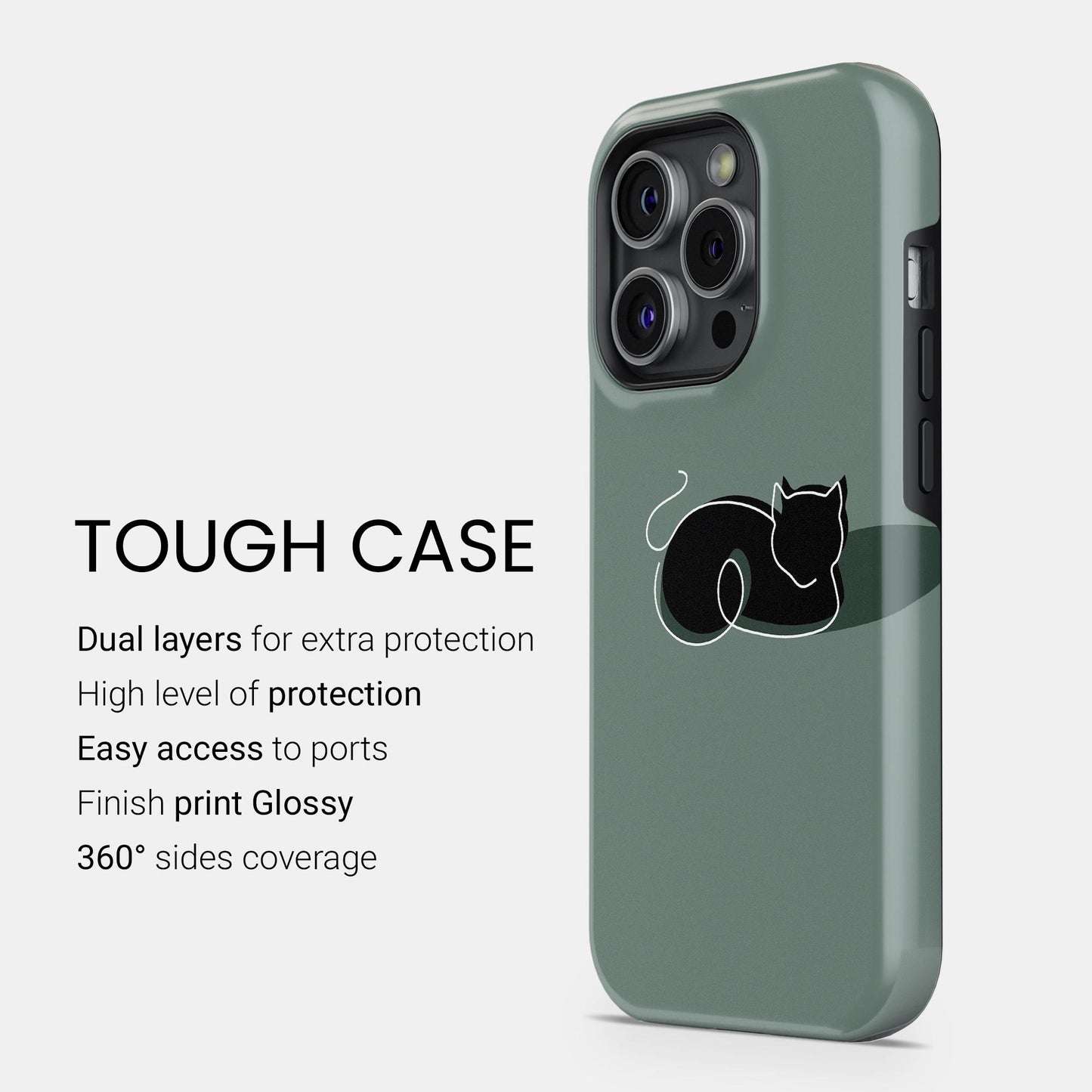 Cat Outline Phone Case