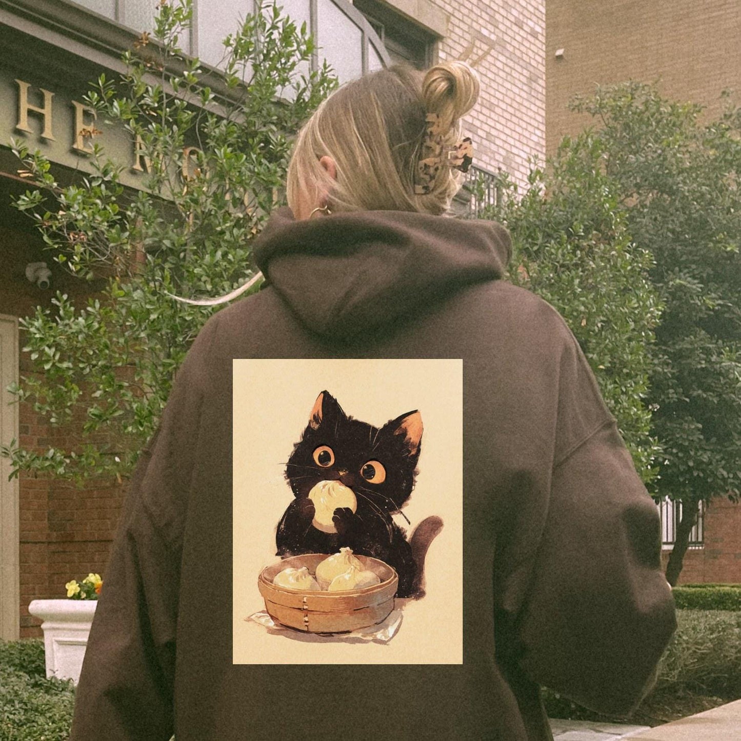 Asian Dumpling Cat Hoodie