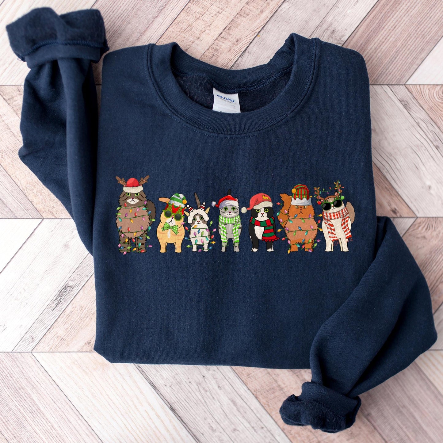 Cute Cat Christmas Sweatshirt