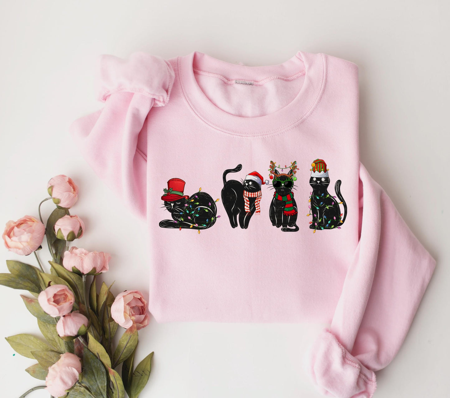 Christmas Black Cat Sweater V8