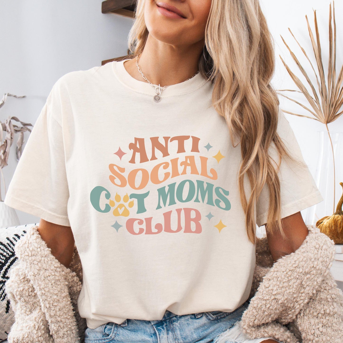 Anti Social Cat Mom Club Tee New V2