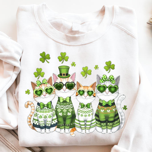 St Patrick's Day Cat Sweater V2