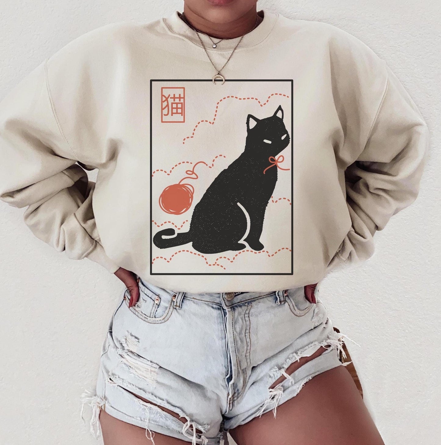Lovely Black Cat Sweatshirt V3