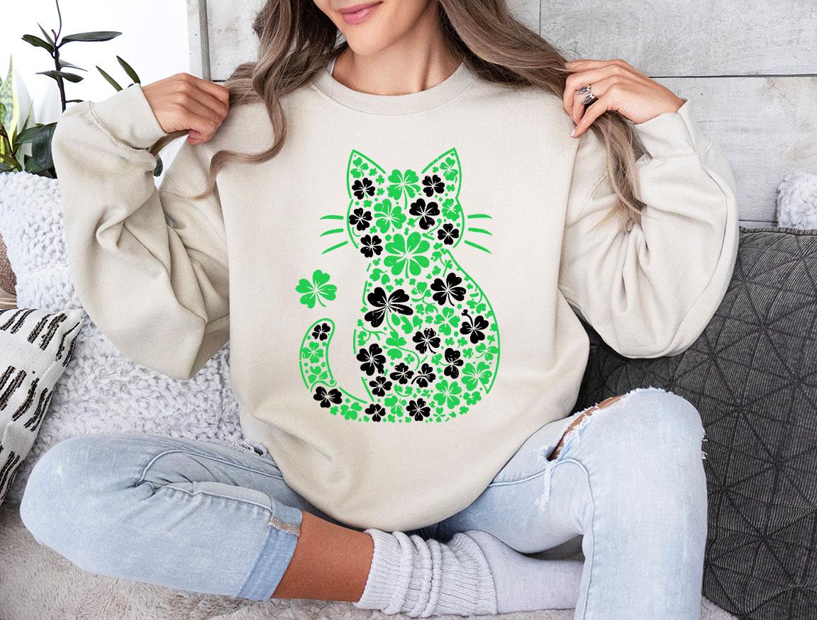 St Patrick's Day Cat Tee