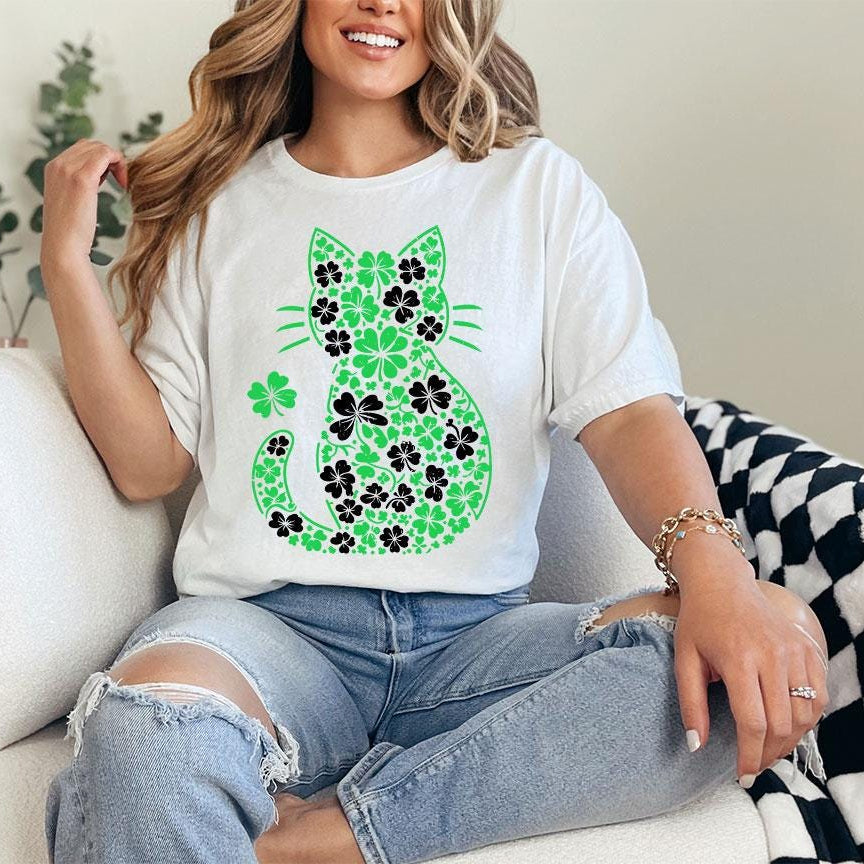 St Patrick's Day Cat Tee