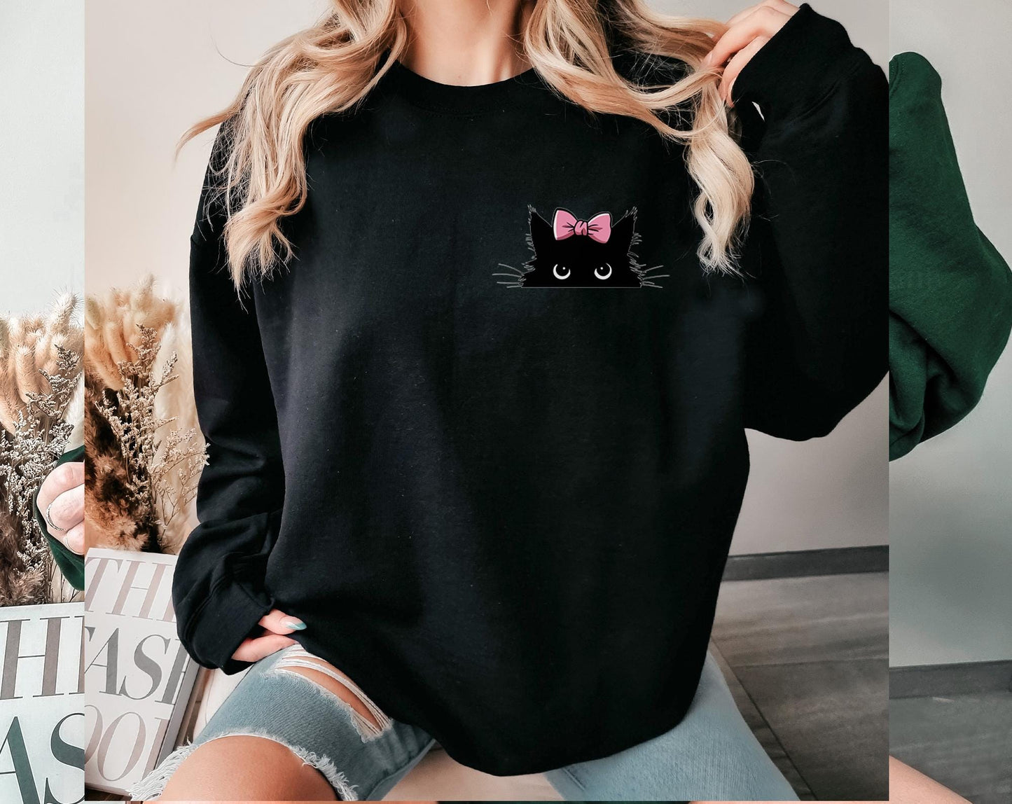 Cat Peeking Sweater