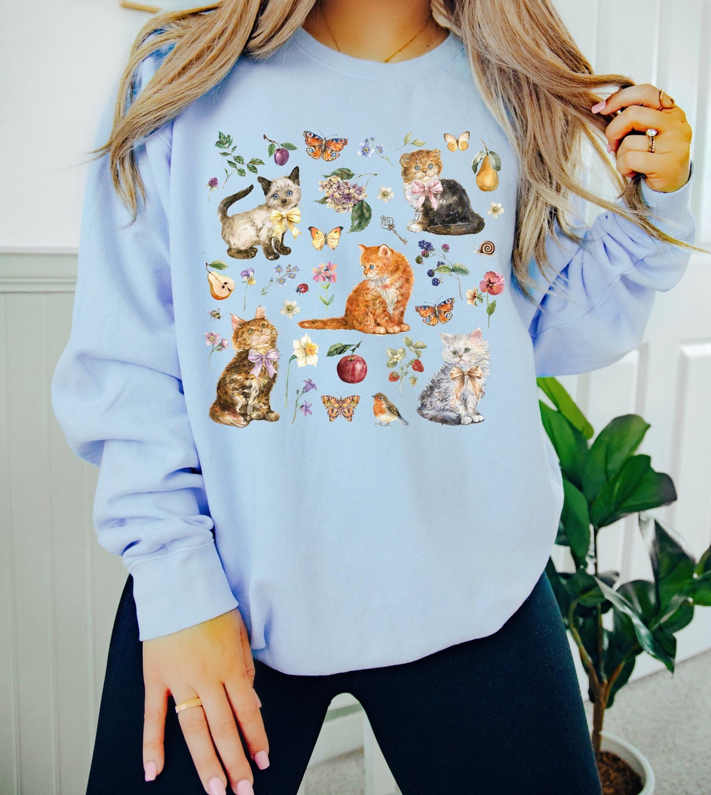 Floral Cat Sweater New