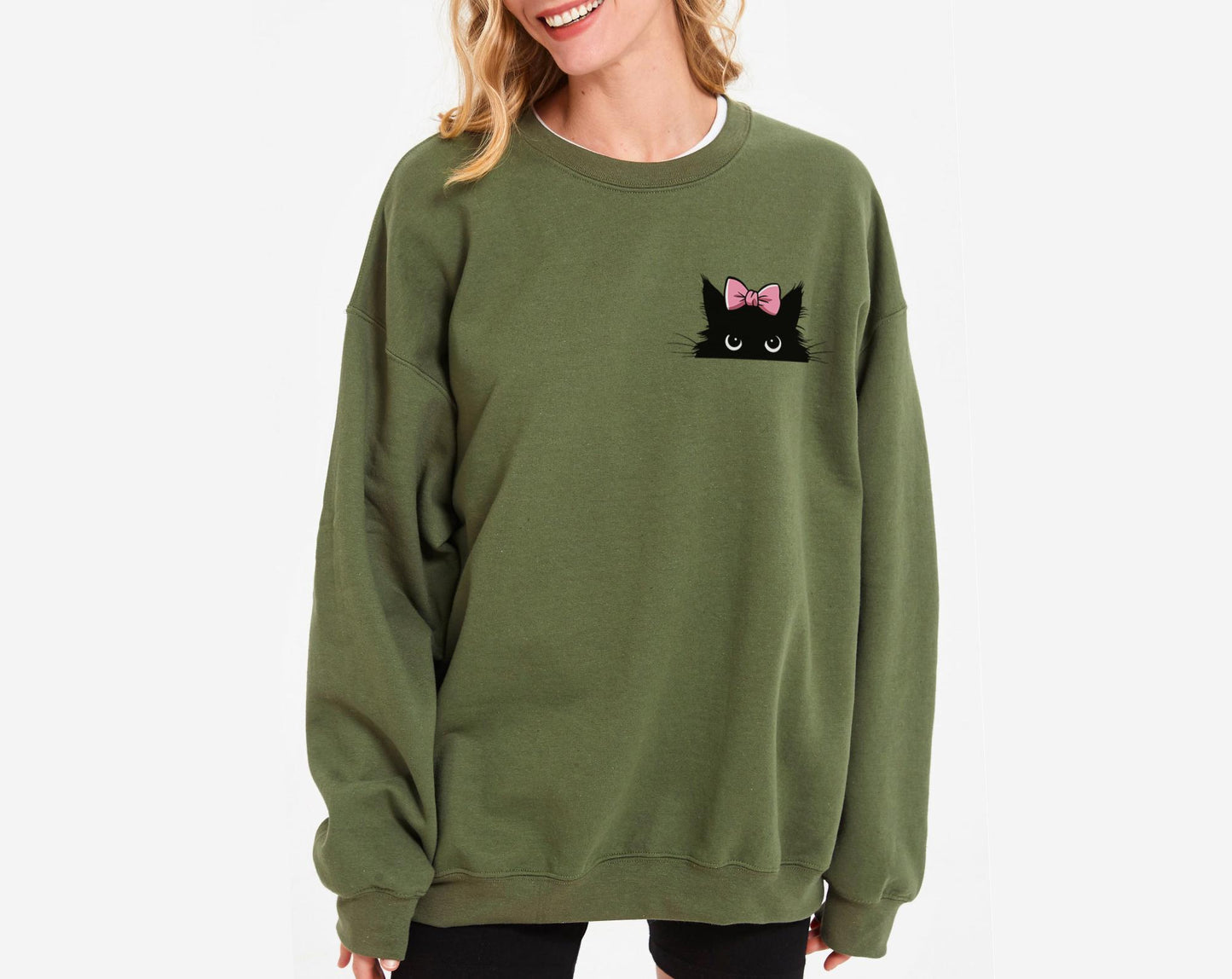 Cat Peeking Sweater
