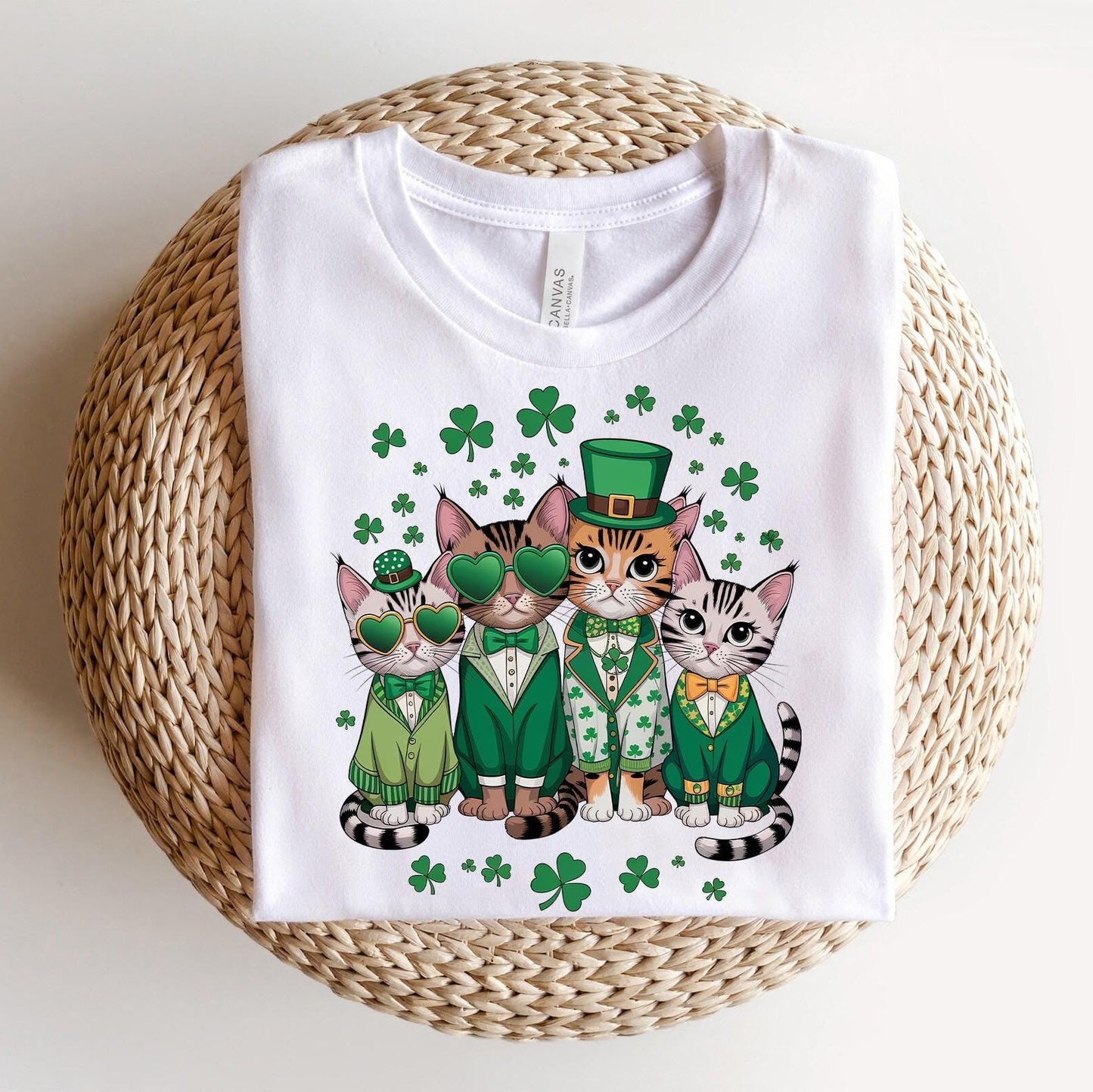 St Patrick's Day Cat Tee V3