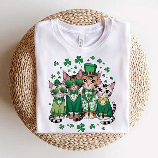 St Patrick's Day Cat Tee V3