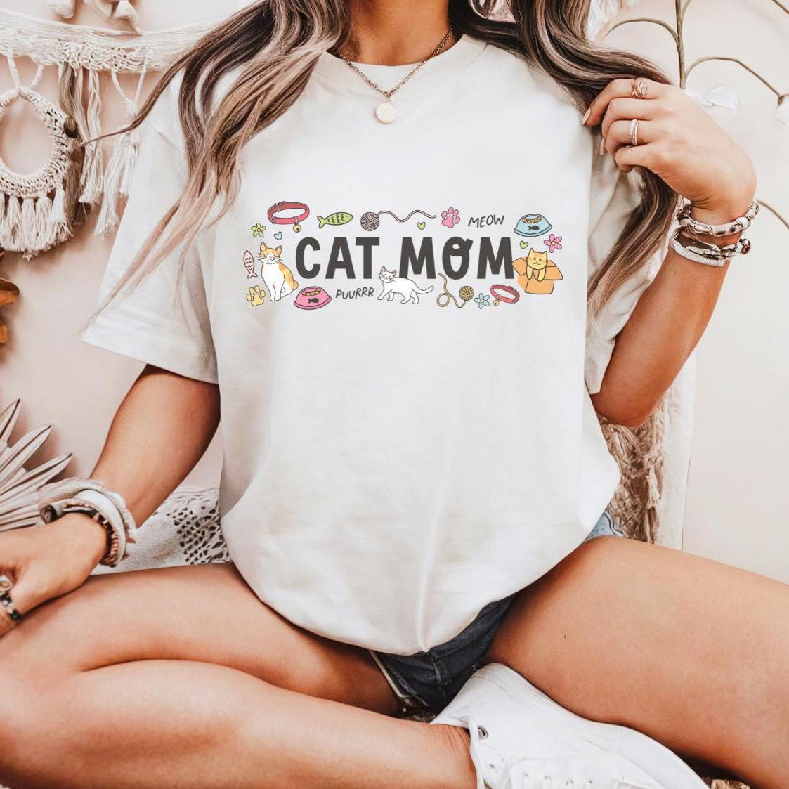 Cat Mom Tee V6