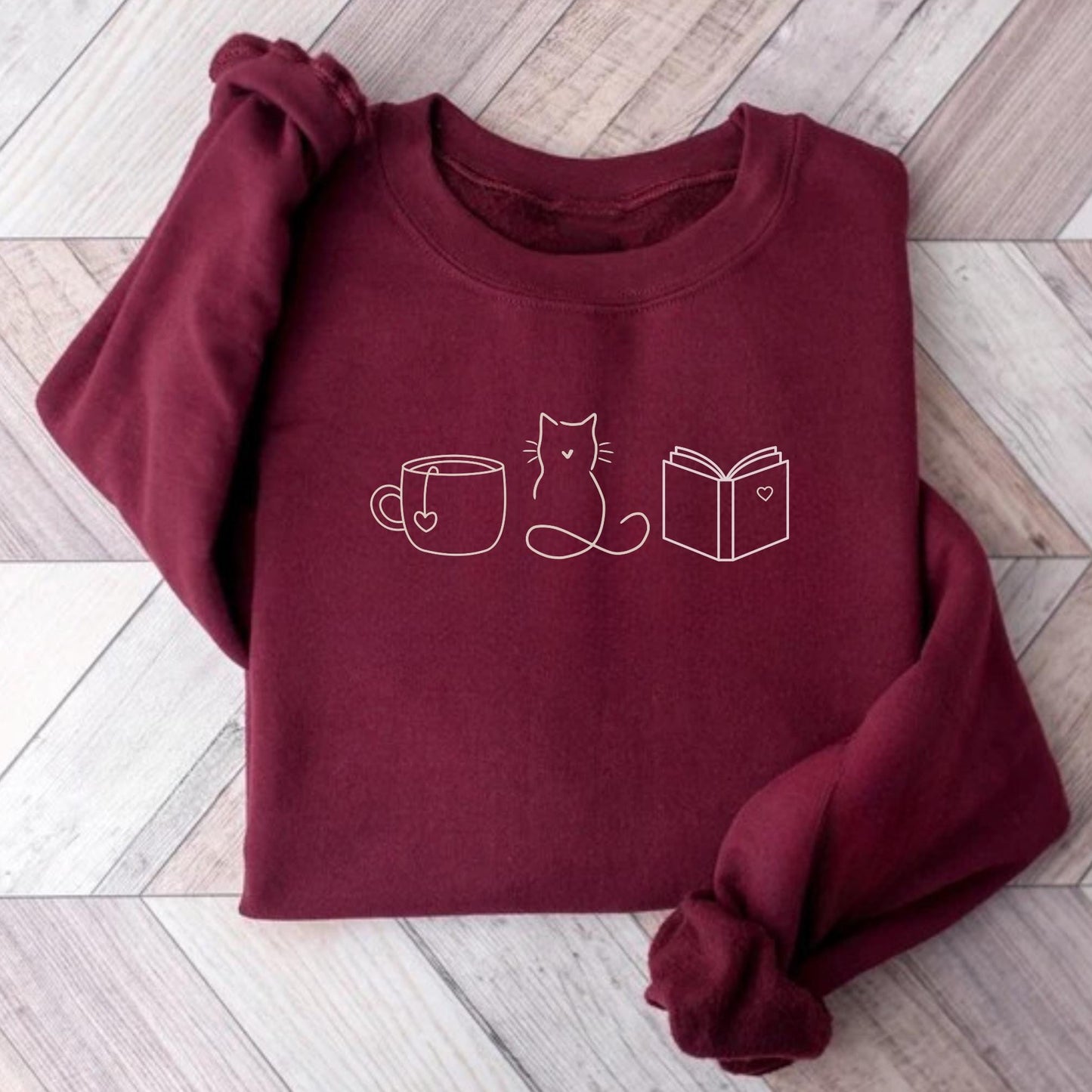 Cat Book Sweater V6