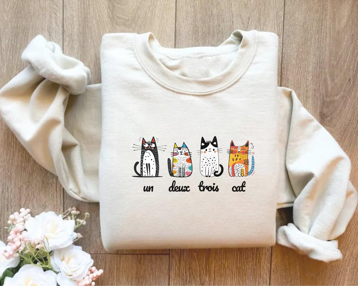 Un Deux Trois Cat Sweater V16