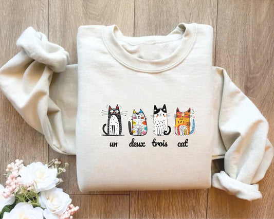 Un Deux Trois Cat Sweater V16
