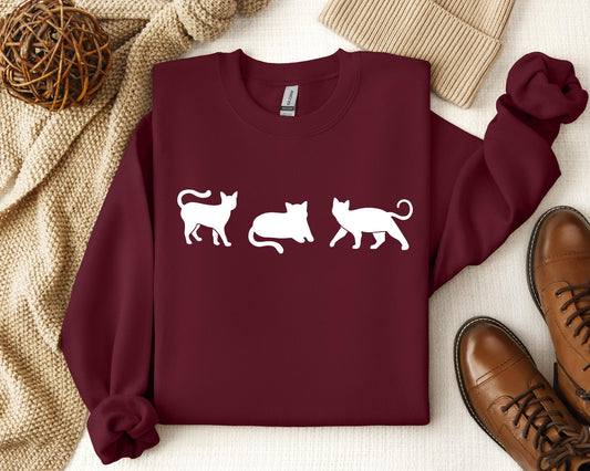 Cat Silhouette Sweater New