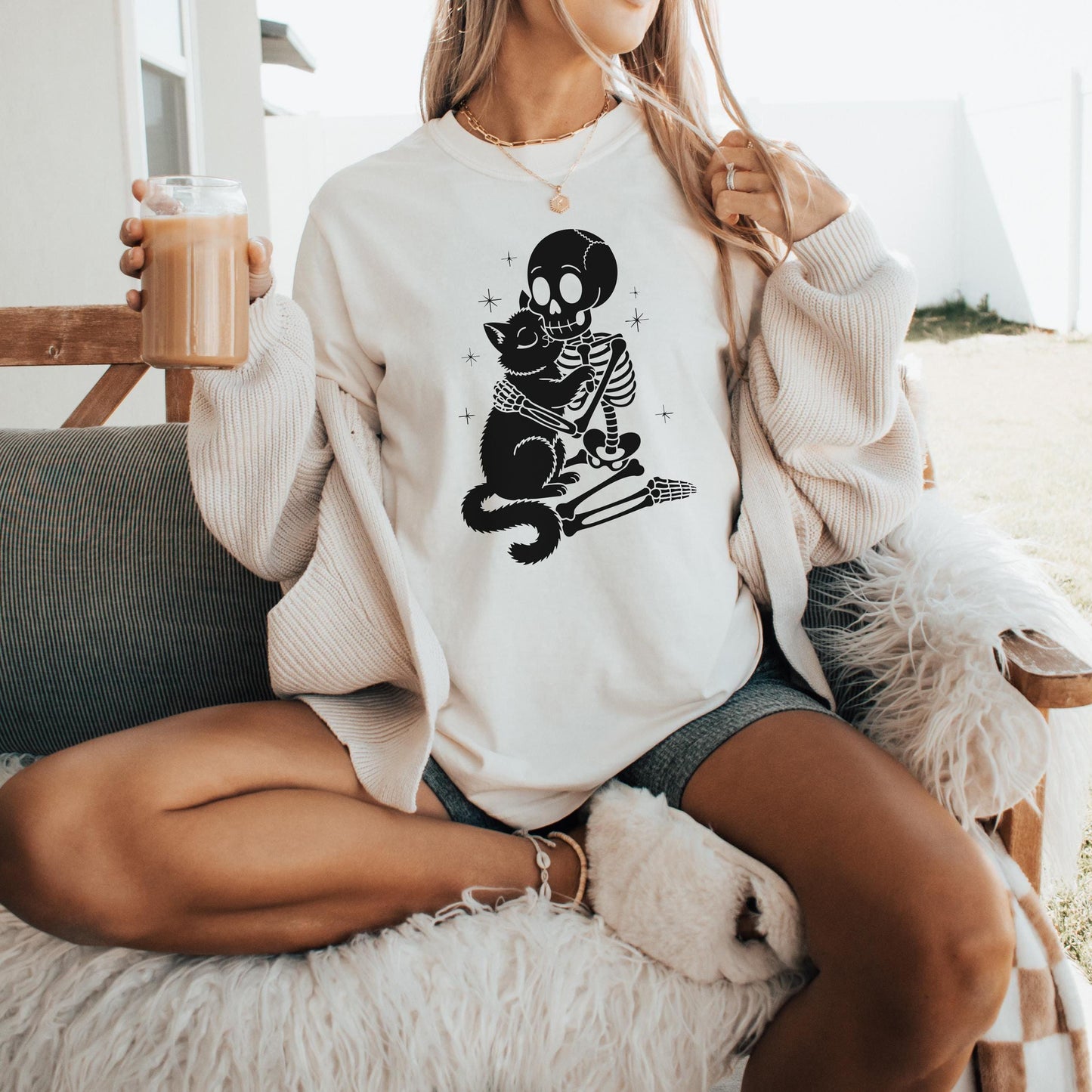 Cat Skeleton Tee