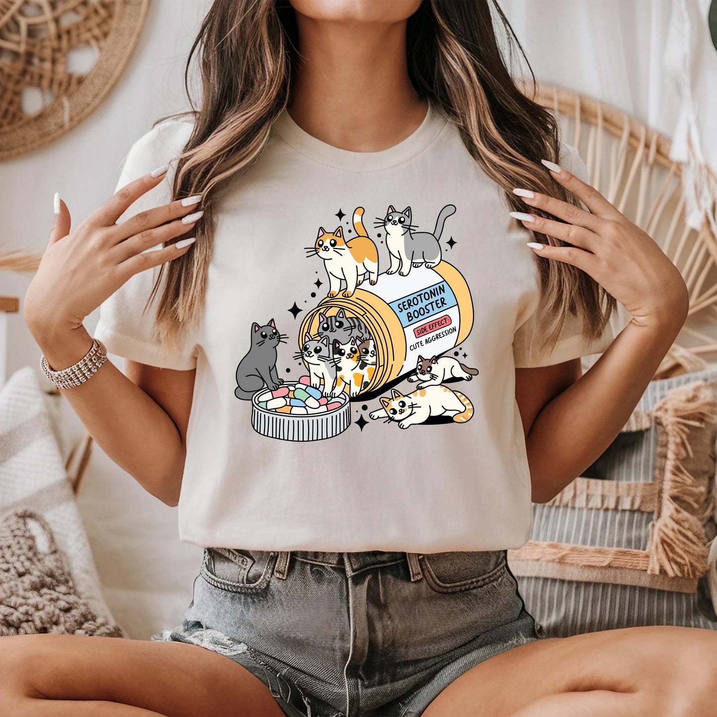 Cat Serotonin Tee